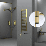 Radiva Haiti Elektrikli Havlupan 400x1200 Düz Altın Parlak (OneD On/Off ) Sol 300 Watt