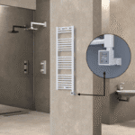 Radiva Haiti Elektrikli Havlupan 400x1200 Düz Beyaz Parlak (KTX3 Termostat) 600 Watt