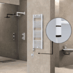 Radiva Haiti Elektrikli Havlupan 400x1200 Düz Beyaz Parlak (OneD On/Off ) Sol 300 Watt