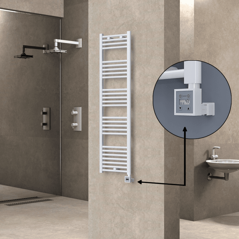 Radiva Haiti Elektrikli Havlupan 400x1500 Düz Beyaz Parlak (KTX3 Termostat) 600 Watt Radiva Haiti Elektrikli Havlupan 400x1500 Düz Beyaz Parlak (KTX3 Termostat) 600 Watt