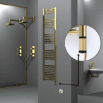 Radiva Haiti Elektrikli Havlupan 400x1800 Düz Altın Parlak (OneD On/Off ) Sağ 300 Watt