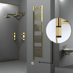 Radiva Haiti Elektrikli Havlupan 400x1800 Düz Altın Parlak (OneD On/Off ) Sol 300 Watt