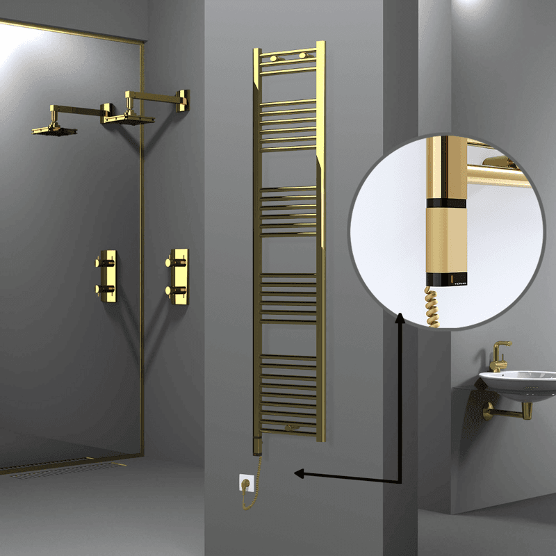 Radiva Haiti Elektrikli Havlupan 400x1800 Düz Altın Parlak (OneD On/Off ) Sol 300 Watt Radiva Haiti Elektrikli Havlupan 400x1800 Düz Altın Parlak (OneD On/Off ) Sol 300 Watt