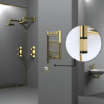 Radiva Haiti Elektrikli Havlupan 400x700 Düz Altın Parlak (OneD On/Off ) Sol 200 Watt