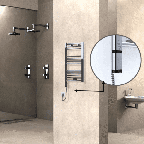 Radiva Haiti Elektrikli Havlupan 400x700 Düz Krom (OneD On/Off ) Sol 200 Watt