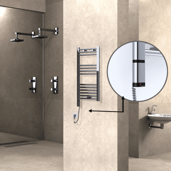 Radiva Haiti Elektrikli Havlupan 400x800 Düz Krom (OneD On/Off ) Sol 200 Watt