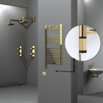 Radiva Haiti Elektrikli Havlupan 500x1000 Düz Altın Parlak (OneD On/Off ) Sol 300 Watt