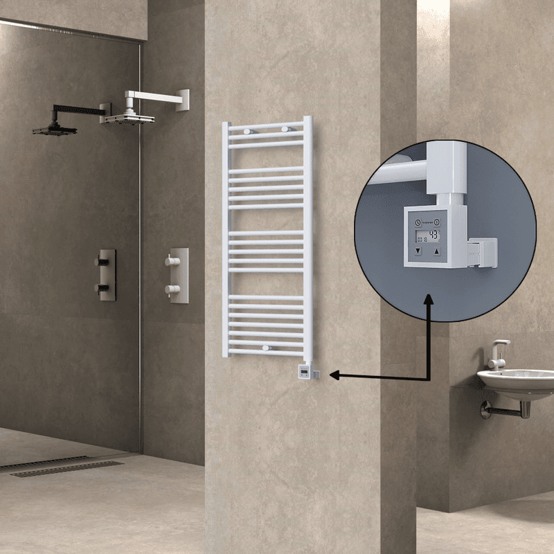 Radiva Haiti Elektrikli Havlupan 500x1100 Düz Beyaz Parlak (KTX3 Termostat) 600 Watt Radiva Haiti Elektrikli Havlupan 500x1100 Düz Beyaz Parlak (KTX3 Termostat) 600 Watt