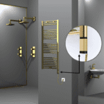 Radiva Haiti Elektrikli Havlupan 500x1200 Düz Altın Parlak (OneD On/Off ) Sağ 300 Watt