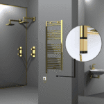 Radiva Haiti Elektrikli Havlupan 500x1200 Düz Altın Parlak (OneD On/Off ) Sol 300 Watt