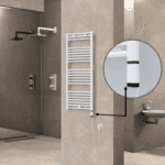 Radiva Haiti Elektrikli Havlupan 500x1200 Düz Beyaz Parlak (OneD On/Off ) Sağ 600 Watt