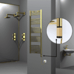 Radiva Haiti Elektrikli Havlupan 500x1500 Düz Altın Parlak (OneD On/Off ) Sağ 300 Watt