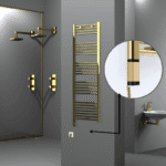 Radiva Haiti Elektrikli Havlupan 500x1500 Düz Altın Parlak (OneD On/Off ) Sol 300 Watt