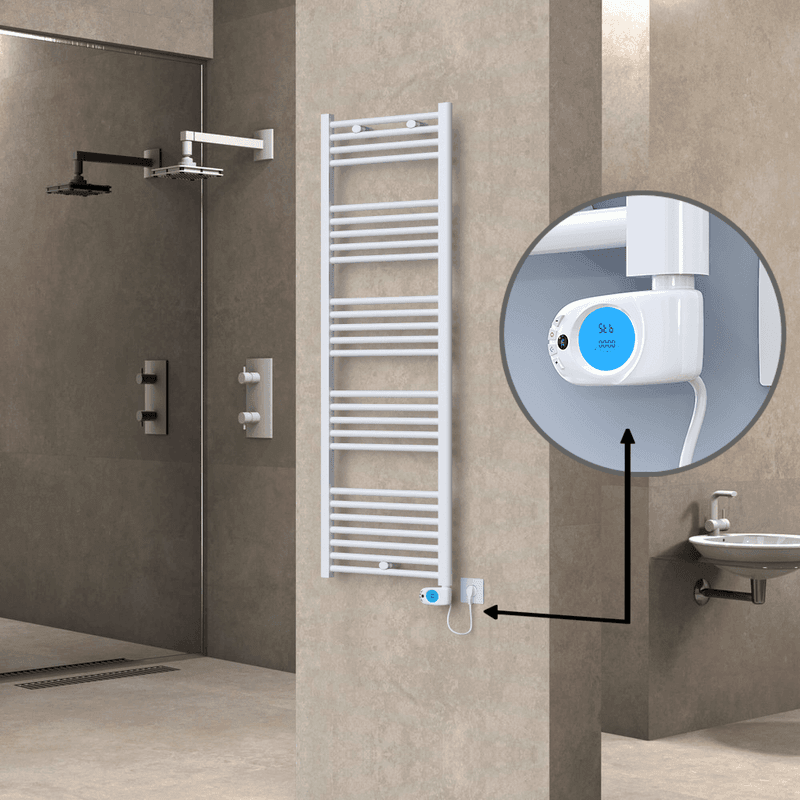 Radiva Haiti Elektrikli Havlupan 500x1500 Düz Beyaz Parlak (Musa Termostat) 600 Watt Radiva Haiti Elektrikli Havlupan 500x1500 Düz Beyaz Parlak (Musa Termostat) 600 Watt