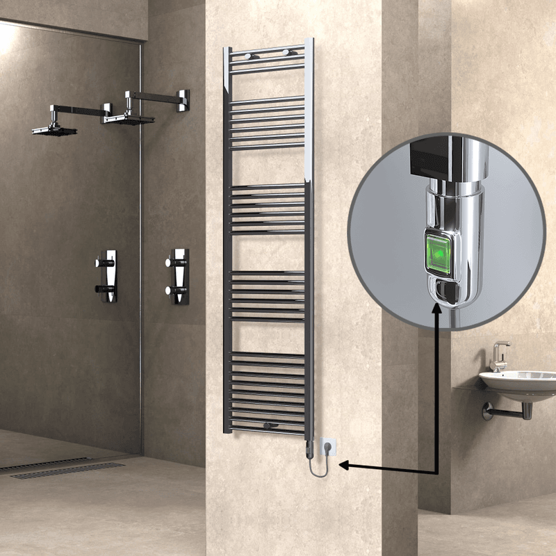 Radiva Haiti Elektrikli Havlupan 500x1800 Düz Krom (On/Off Düğmeli) 600 Watt