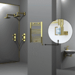 Radiva Haiti Elektrikli Havlupan 500x700 Düz Altın Parlak (KTX3 Termostat) 200 Watt