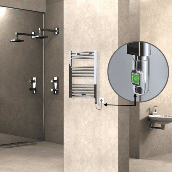 Radiva Haiti Elektrikli Havlupan 500x700 Düz Krom (On/Off Düğmeli) 200 Watt