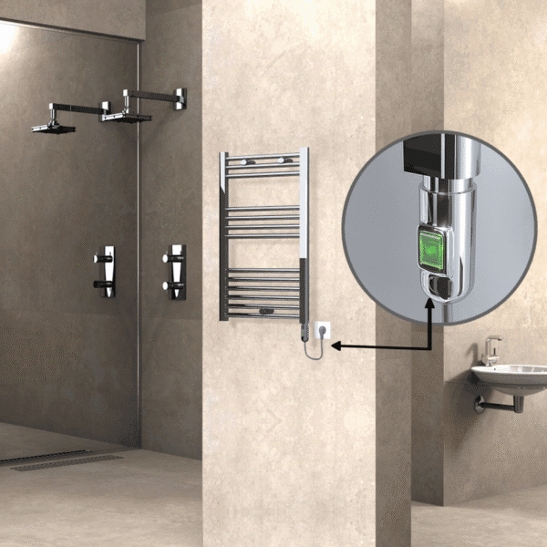 Radiva Haiti Elektrikli Havlupan 500x800 Düz Krom (On/Off Düğmeli) 200 Watt