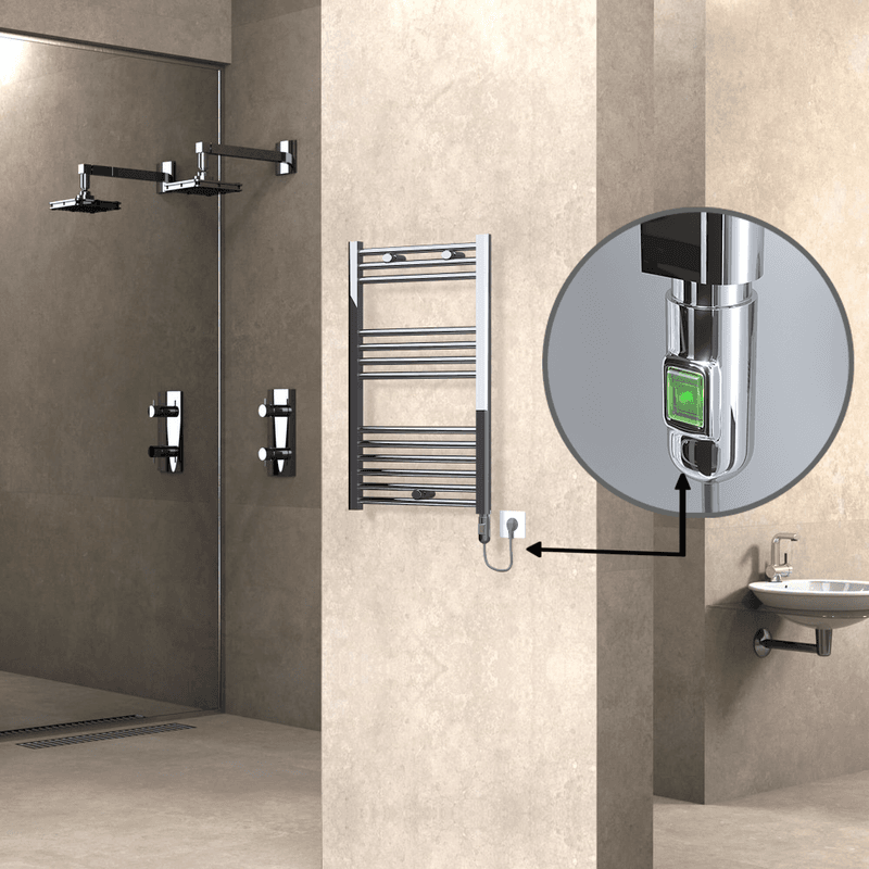 Radiva Haiti Elektrikli Havlupan 500x800 Düz Krom (On/Off Düğmeli) 200 Watt Radiva Haiti Elektrikli Havlupan 500x800 Düz Krom (On/Off Düğmeli) 200 Watt