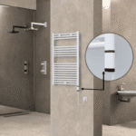 Radiva Haiti Elektrikli Havlupan 600x1000 Düz Beyaz Parlak (OneD On/Off ) Sağ 600 Watt