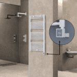 Radiva Haiti Elektrikli Havlupan 600x1200 Düz Beyaz Parlak (KTX3 Termostat) 600 Watt