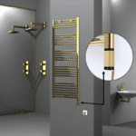 Radiva Haiti Elektrikli Havlupan 600x1500 Düz Altın Parlak (OneD On/Off ) Sağ 300 Watt