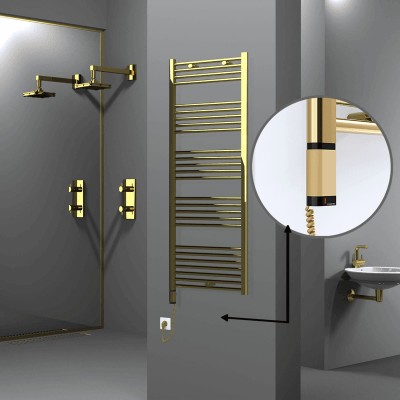 Radiva Haiti Elektrikli Havlupan 600x1500 Düz Altın Parlak (OneD On/Off ) Sol 300 Watt Radiva Haiti Elektrikli Havlupan 600x1500 Düz Altın Parlak (OneD On/Off ) Sol 300 Watt