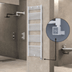 Radiva Haiti Elektrikli Havlupan 600x1800 Düz Beyaz Parlak (KTX3 Termostat) 1000 Watt