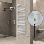 Radiva Haiti Elektrikli Havlupan 600x1800 Düz Beyaz Parlak (On/Off Düğmeli) 900 Watt