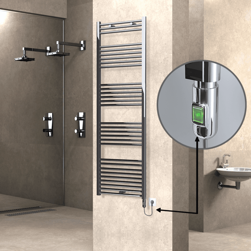 Radiva Haiti Elektrikli Havlupan 600x1800 Düz Krom (On/Off Düğmeli) 600 Watt