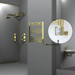 Radiva Haiti Elektrikli Havlupan 600x700 Düz Altın Parlak (KTX3 Termostat) 200 Watt