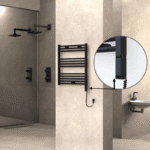 Radiva Haiti Elektrikli Havlupan 600x700 Düz Siyah Mat (OneD On/Off ) Sağ 300 Watt