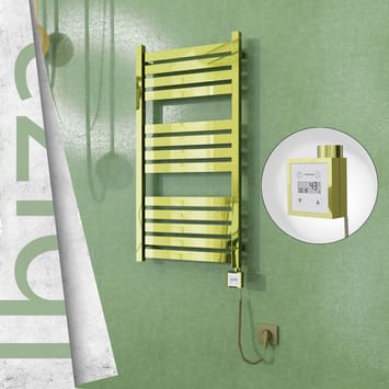 Radiva Ibiza Elektrikli Havlupan 500x960 Altın Ktx3 300 Watt Spiral Kablolu