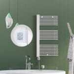 Radiva MALE Elektirikli Havlupan 600x1190 Beyaz (KTX4 Termostat) 1000W Spiral Kablolu