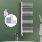 Radiva MALE Elektirikli Havlupan 600x1600 Beyaz (KTX3 Termostat) 1000W Spiral Kablolu