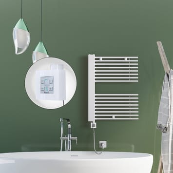 Radiva MALE Elektirikli Havlupan 600x800 Beyaz (KTX4 Termostat) 600W Spiral Kablolu