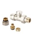 Radiva Radyatör Dönüş Vanası 1/2'' Düz (16*2mm Boru Bağl. Rakorlu)