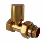 Radiva Radyatör Vanası 1/2'' Altın Renkli Düz (Metal Volanlı)