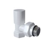 Radiva Radyatör Vanası 1/2'' Beyaz Köşe (Metal Volanlı)