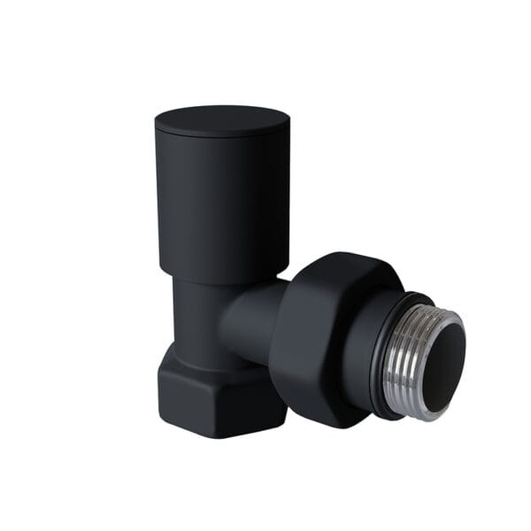 Radiva Radyatör Vanası 1/2'' Siyah Köşe (Metal Volanlı)