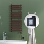 Radiva TAHITI Elektrikli Havlupan 500x950 Bakır Eskitme Parlak (KTX4 Termostat) 300W Spiral Kablolu