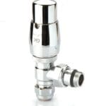 Radiva Termostatik Radyatör Vanası 1/2'' Krom Köşe (17*2mm Boru Bağl.Rakorlu)