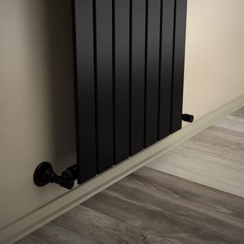 Radiva Tip 10V Dekoratif Radyatör 1800x514 Mat Siyah