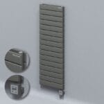 Radiva Tip 20H Elektrikli Çelik Dekoratif Radyatör 1180x400 Antrasit (KTX3 Termostat) 1000W