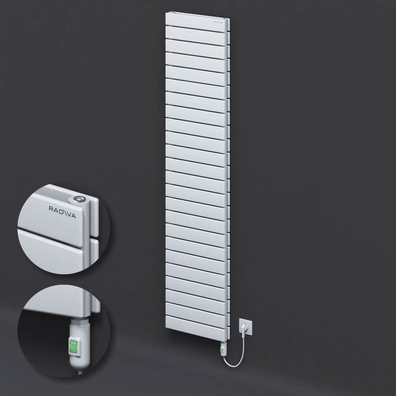 Radiva Tip 20H Elektrikli Çelik Dekoratif Radyatör 1772x400 Beyaz (On/Off Düğmeli) 1200W