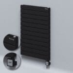 Radiva Tip 20H Elektrikli Çelik Dekoratif Radyatör 884x600 Siyah (KTX3 Termostat) 1000W