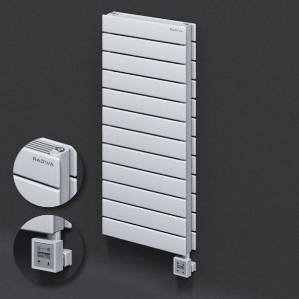 Radiva Tip 21H Elektrikli Çelik Dekoratif Radyatör 884x400 Beyaz (KTX3 Termostat) 1000W