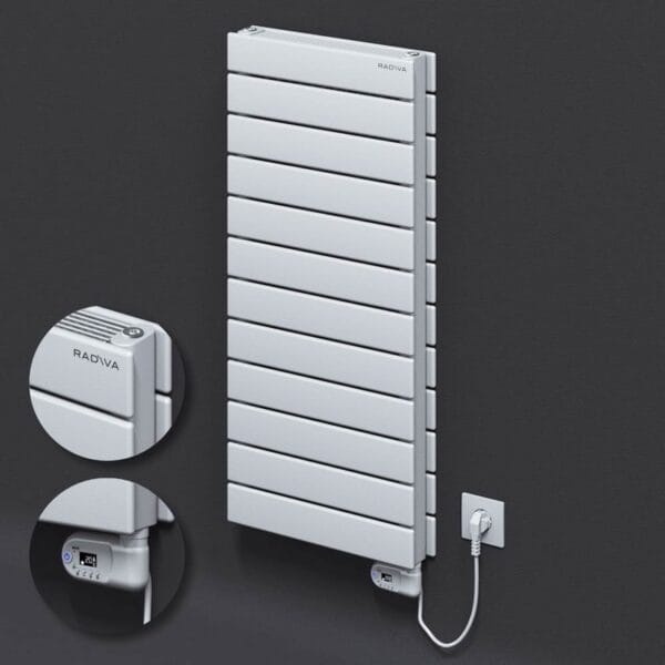 Radiva Tip 21H Elektrikli Çelik Dekoratif Radyatör 884x400 Beyaz (Thesis Termostat) 900W