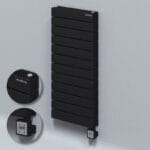 Radiva Tip 21H Elektrikli Çelik Dekoratif Radyatör 884x400 Siyah (KTX3 Termostat) 1000W