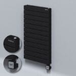 Radiva Tip 21H Elektrikli Çelik Dekoratif Radyatör 884x500 Siyah (KTX3 Termostat) 1000W